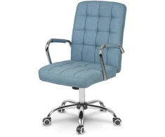 Sofotel Mėlyna audinio biuro kėdė, ergonomiškas dizainas, reguliuojamas aukštis, patogus sėdėjimas biurui ir konferencijų salėms