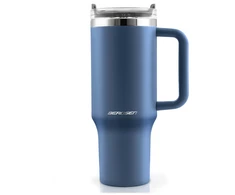 Berdsen mėlynas vakuuminis termosas-puodelis su šiaudelių rinkiniu 1180 ml