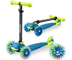 Ricokids Loco triratis paspirtukas, mėlynos ir žalios spalvos