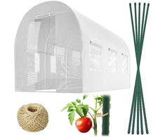 Šiltnamis 2 x 3 m (6 m2) baltas Plonos