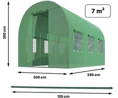 Šiltnamis 2 x 3,5 m (7 m2) Plonos