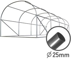 Šiltnamis 2,5 x 4 m (10 m2) rožinis Plonos