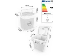 LG Berdsen Icemax 29 litrų ECO režimo šaldytuvas - tamsiai pilkas
