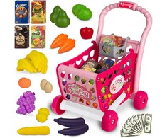 Nukido „Ricokids 773401“ rožinis pirkinių vežimėlis