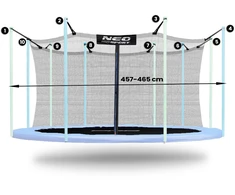 Vidinis tinklelis Neosport 465cm 15ft 10s
