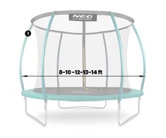 Viršutinis stulpas C tipo batutui 8-14 pėdų, žalias Neo-Sport