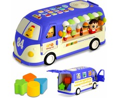 Edukacinis žaislas RK-741 Ricokids autobusas mėlynas