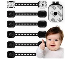 „Ricokids“ 798202 spintelės atidarymo apsaugos, 6 vnt., juodos