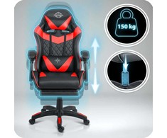 Žaidimų kėdė, ergonomiškas dizainas, reguliuojamas aukštis, su juosmens ir galvos atramos pagalvėlėmis, patogiam žaidimui ir darbui