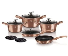 11 DALIES PUODŲ RINKINYS. BERLINGER HAUS METALLIC LINE ROSEGOLD BH-6191