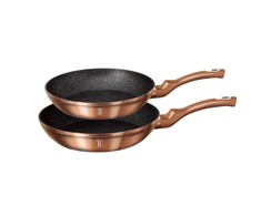 2 GRANITINIŲ KEPUČIŲ RINKINYS 22 / 26CM BERLINGER HAUS METALLIC LINE ROSE GOLD BH-1611-N