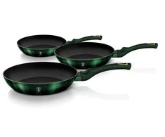 3 GRANITINIŲ KEPUČIŲ RINKINYS 20/24 / 28CM BERLINGER HAUS METALLIC EMERALD BH-6168