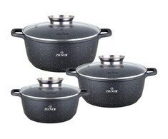 Zilner 3 ZILNER MARMURINIŲ PUODŲ RINKINYS ZL-7020