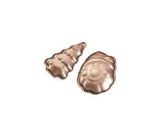 Rinkinys 2 ŚWIĄTECZNYCH FOREMEK DO PIECZENIA CIASTEK BERLINGER HAUS ROSE GOLD BH-6948