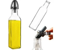 Vilde Stiklinis butelis aliejui ir actui 250 ml su dozatoriumi