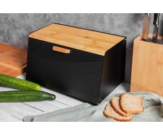 Dvipusė plieninė-medinė duonos dėžutė BRUNBESTE BB-2749