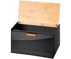 Dvipusė plieninė-medinė duonos dėžutė BRUNBESTE BB-2749