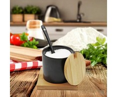 KERAMINIS CUKRAUS DUBENIS SU BAMBUKO STOVE 350ml BRUNBESTE BB-4501