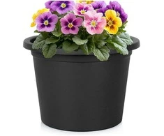 Vilde Juodas gėlių vazonas 27,5 cm lauko sąlygoms