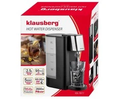 Dozownik Karšto vandens dozatorius, juodas su sidabriniais nerūdijančio plieno elementais, 2,5 l, klausberg, kb-7877