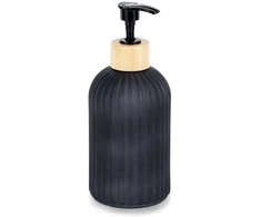 Skysto muilo dozatorius Vilde 400 ml stiklinis juodas