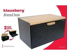 Klausberg bamboo and steel breadbox (KB-7425) | Klausberg