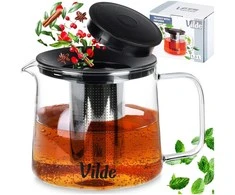 Arbatinukas su filtru Vilde 1,5 l, borosilikatinis stiklas