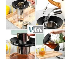 Arbatinukas su filtru Vilde 1,5 l, borosilikatinis stiklas