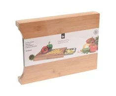 Excellent Houseware Bambukinė pjaustymo lenta su ištraukiamu padėklu 35x25 cm