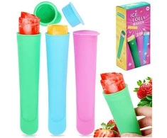 Excellent Houseware Plastikiniai ledų formeliai 100 ml, 3 vnt. - naminių ledų gaminimui