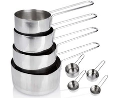 Excellent Houseware Nerūdijančio plieno matavimo puodeliai 4 vnt.
