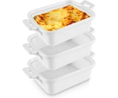Eh Excellent Houseware Ramekins porcelianinė balta 160 ml 3 vnt.