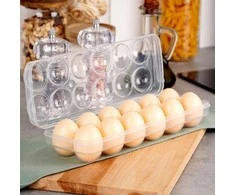 Excellent Houseware Kiaušinių laikymo dėžutė 12 kiaušinių - tvirta, saugi ir praktiška