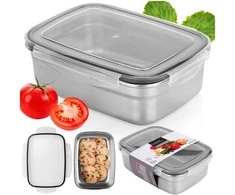 Mondex Edelstaal Maisto Talpykla 1,25 l su Dangčiu - Universalus Sandėliavimas