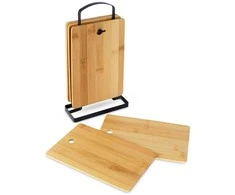 Mondex Bambukinė pjaustymo lentelių rinkinys su stovu 22x14 cm 6 vnt.