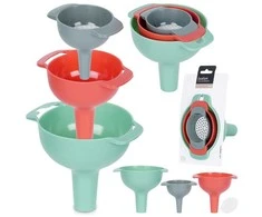Eh Excellent Houseware Keuken Trechter ir Sijojimo Rinkinys 10/8/6 cm