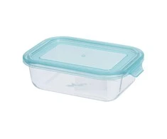 Excellent Houseware Stiklinis su virtuvės maisto indas su sandarikliu, 0,6 l, sandarus