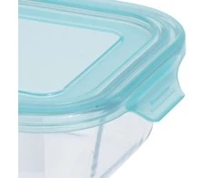 Excellent Houseware Stiklinis su virtuvės maisto indas su sandarikliu, 0,6 l, sandarus