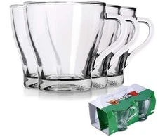Excellent Houseware Stiklinės kavos ir arbatai 280 ml 4 vnt.