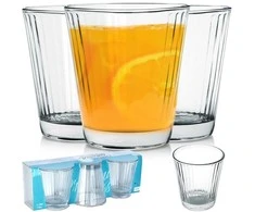 Eh Excellent Houseware Stiklinės 220 ml 3 vnt. - Klasikinės, skaidrus stiklas