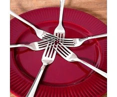 Eh Excellent Houseware Plieninės desertinės šakutės 6 vnt. - Naudojamos, lengvai valomos
