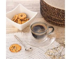 Orion Espresso puodeliai su lėkštutėmis, 90 ml, 2 vnt., dvigubos sienelės