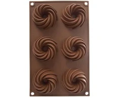 Aptel Silikoninė keksiukų forma 28×17×3 cm ruda
