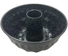 Forma, metalinė, apvali su skylute, nelimpanti danga, juoda, 22 cm skersmens, Klausberg, kb-7839