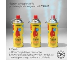 Butano dujų balionėlis Tiross TS-700, 227 g.