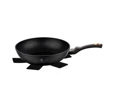 GRANITE / WOK KEDA 28 cm BERLINGER HAUS Juodas ROSE BH-1638-N