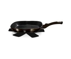 GRANITINĖ GRILĖLĖ 28x28cm BERLINGER HAUS Blizganti juoda BH-6611