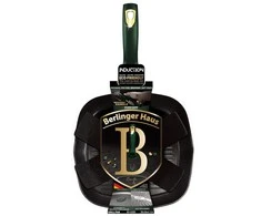 GRANITINĖ GRILĖLĖ SU NUimama rankena 28cm BERLINGER HAUS EMERALD BH-6089