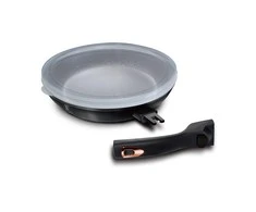 GRANITINĖ SKELBĖ NUIMAMA RANKENA 28cm BERLINGER HAUS Juodas ROSE BH-1952