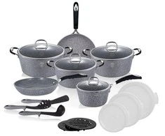 GRANITINIAI PUODAI 18 ELE BERLINGER HAUS Pilkas STONE TOUCH BH-6196